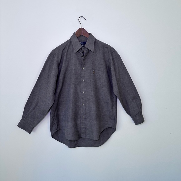 Vintage Polo Ralph Lauren Brown Oxford Shirt - Size Medium - 100% Cotton - Picture 2 of 11